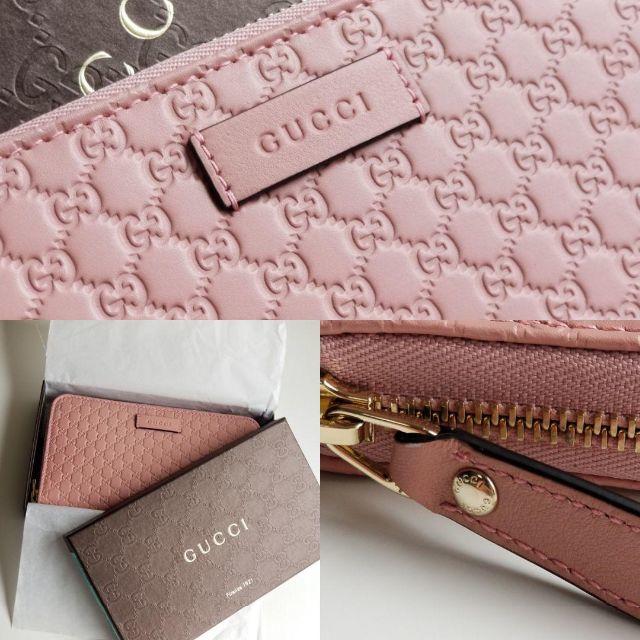 Gucci(グッチ)のGUCCI★ マイクログッチシマ 長財布 ピンク レディースのファッション小物(財布)の商品写真