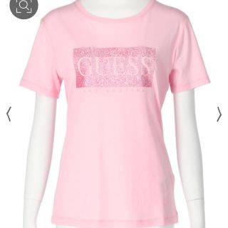 ゲス(GUESS)の 新品】guess / ピンクラメＴシャツ シンプルトップス(Tシャツ(半袖/袖なし))