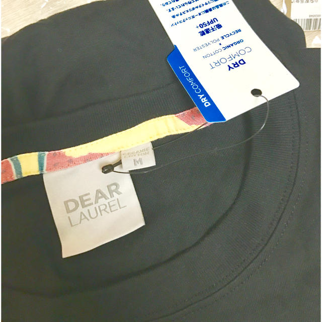 新品】DEAR LAUREL / 黒 ワンポイントＴシャツ UVカットメンズ Ｍ メンズのトップス(Tシャツ/カットソー(半袖/袖なし))の商品写真