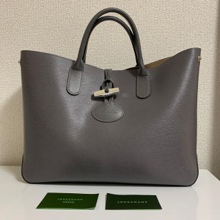 ロンシャン(LONGCHAMP)のLONGCHAMP ロンシャン  ロゾ グレー 美品(トートバッグ)