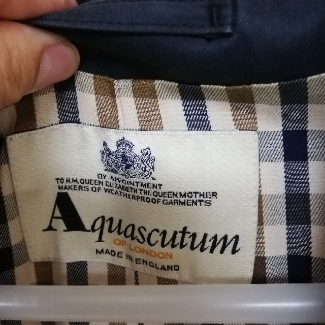 アクアスキュータム　英国製　Aquascutum　メンズ　L相当　トレンチコート