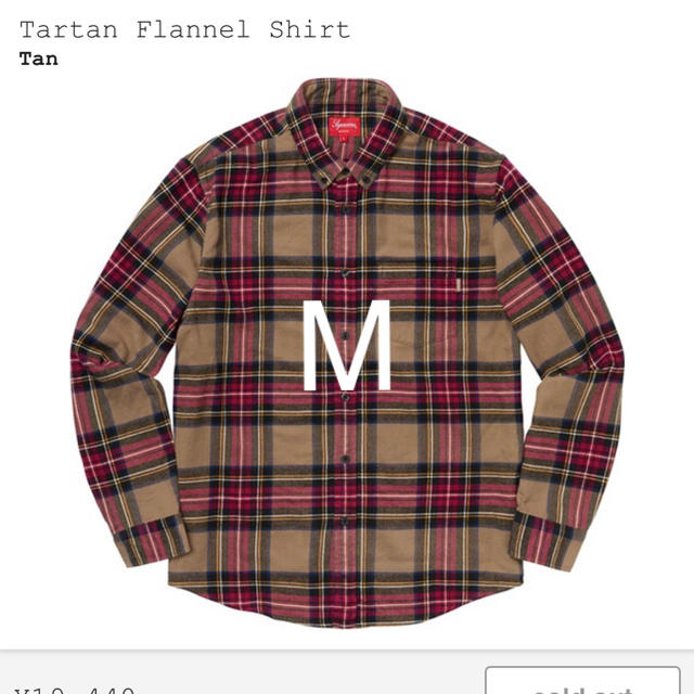 希少カラー【M】supreme tartan flannel shirt tan