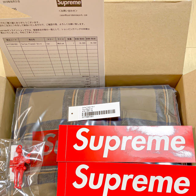 Supreme(シュプリーム)の希少カラー【M】supreme tartan flannel shirt tan メンズのトップス(シャツ)の商品写真