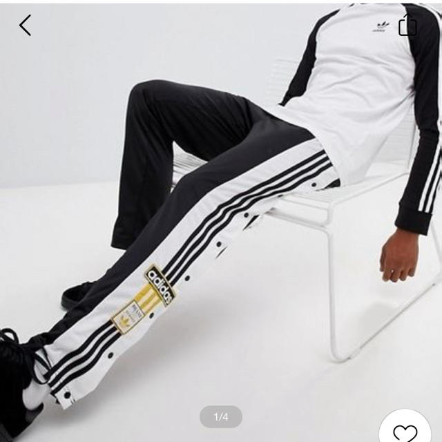 adidas トラックパンツ サイドボタン