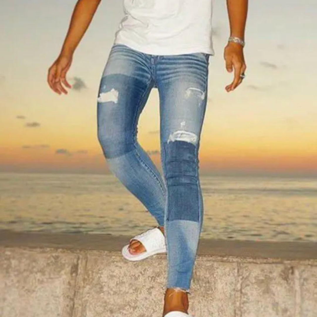 American Eagle - アメリカンイーグル スキニー デニム パッチ American Eagle - アメリカンイーグル スキニー デニム パッチ