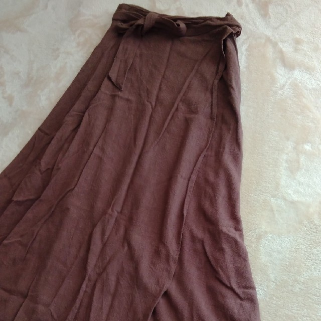 fifth(フィフス)のfifth ナチュラルリネンラップスカート レディースのスカート(ロングスカート)の商品写真