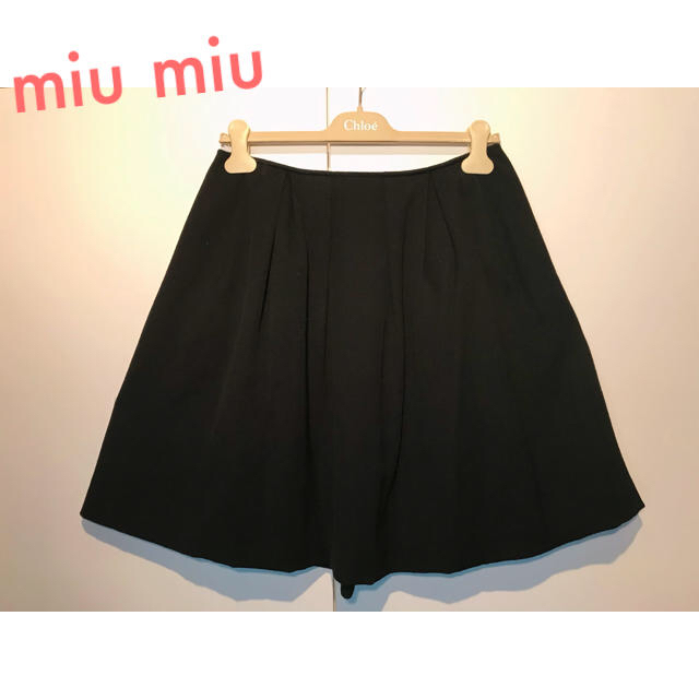 miumiu - miu miu ミュウミュウ 秋冬 ウール プリーツ スカート ブラックの通販 by nina77's shop