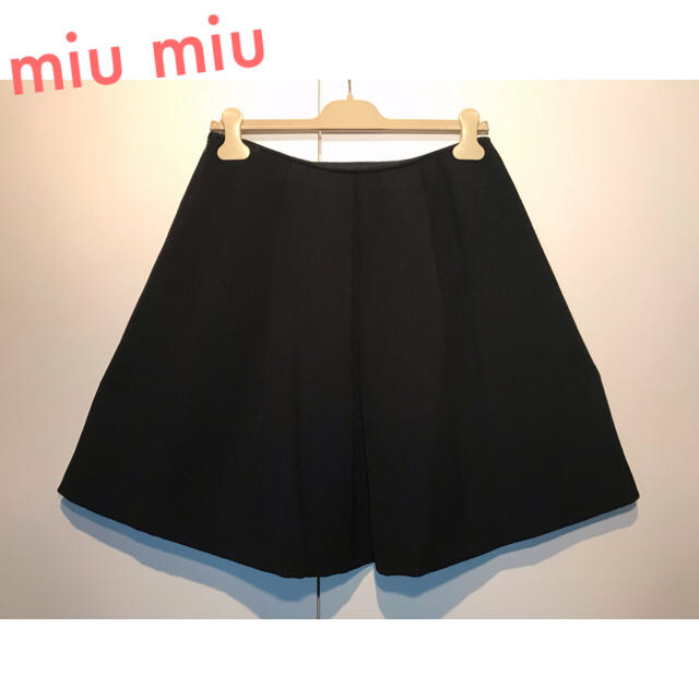 miumiu - miu miu ミュウミュウ 秋冬 ウール プリーツ スカート ブラックの通販 by nina77's shop