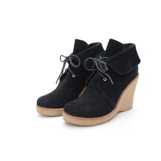 ジェフリーキャンベル(JEFFREY CAMPBELL)のジェフリーキャンベル 本革レースアップウエッジブーティ（37）美品(ブーティ)