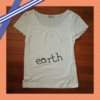 アースミュージックアンドエコロジー(earth music & ecology)のearth♡レース刺繍カットソー(カットソー(半袖/袖なし))