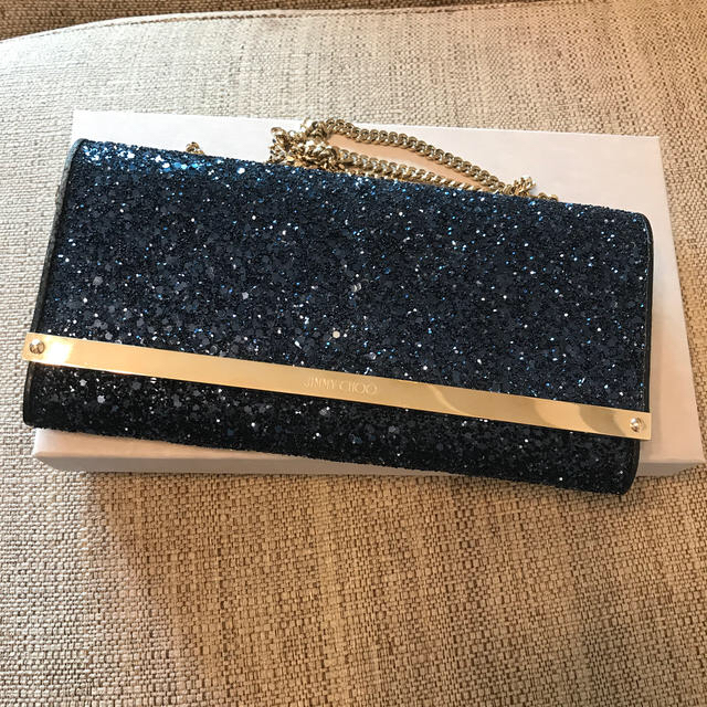 レディース【箱あり超美品】Jimmy choo キラキラチェーンbag