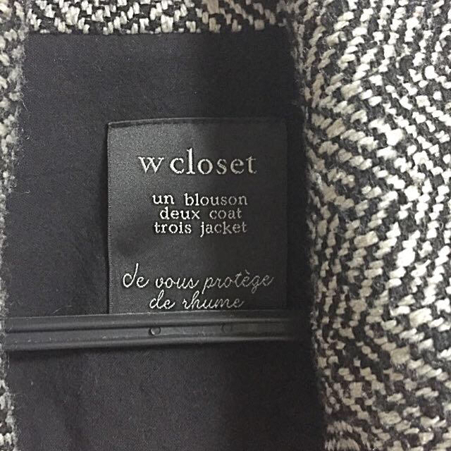 w closet(ダブルクローゼット)の切り替えニットコート レディースのジャケット/アウター(チェスターコート)の商品写真