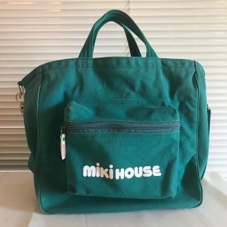 ミキハウス(mikihouse)のミキハウス マザーズバッグ 緑 グリーン キャンバス(マザーズバッグ)