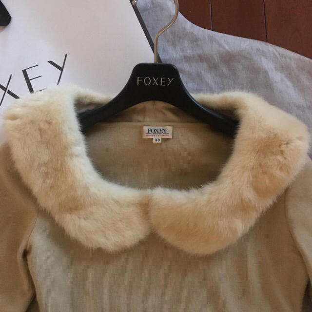 FOXEY BOUTIQUE♡ ミンク襟付きカシミヤセーター