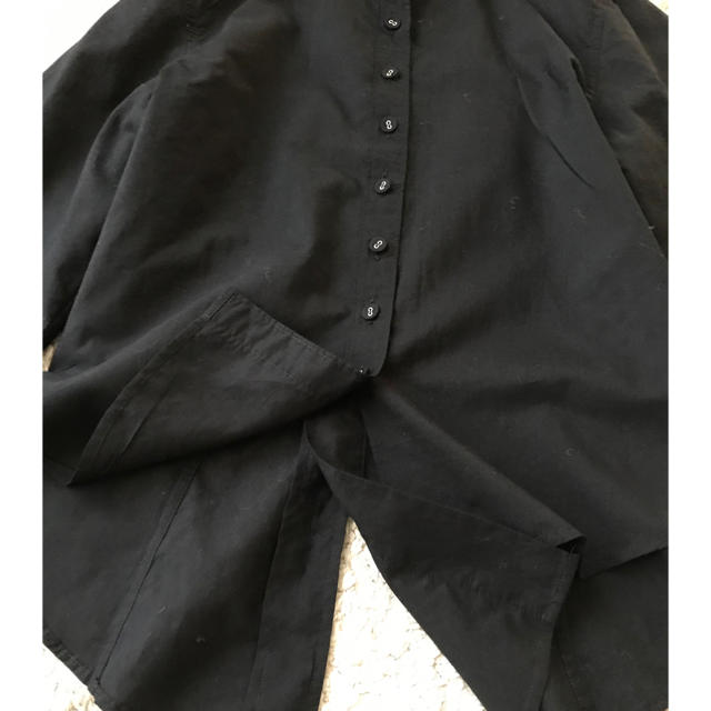 YAECA(ヤエカ)のTOUJOURS トゥジュー コットンシャツ 黒 レディースのトップス(シャツ/ブラウス(長袖/七分))の商品写真