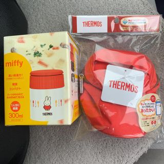 サーモス(THERMOS)のサーモスセット THERMOS ミッフィー スープジャー  & ポーチ オレンジ(弁当用品)