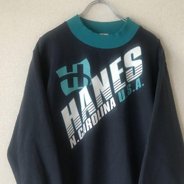 Hanes(ヘインズ)の【人気】Hanes/ヘインズ ビッグプリントスウェット ネイビー サイズ160 キッズ/ベビー/マタニティのキッズ服男の子用(90cm~)(その他)の商品写真