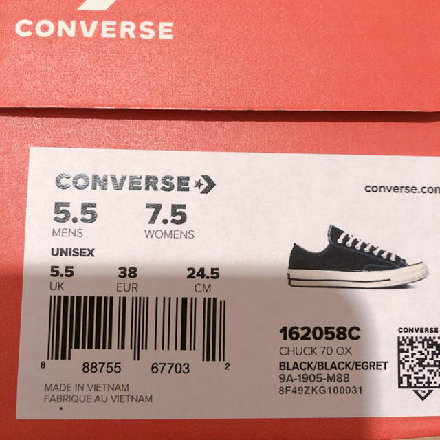 CONVERSE(コンバース)のコンバース CT70 ブラック レディースの靴/シューズ(スニーカー)の商品写真