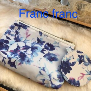 フランフラン(Francfranc)の新品❤️未使用　Franc franc ミラー付きポーチ(ポーチ)