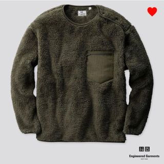 エンジニアードガーメンツ(Engineered Garments)のUNIQLO★エンジニアドガーメンツ★フリースプールオーバーSサイズOLIVE(その他)