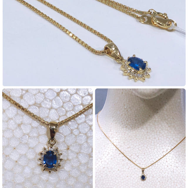 K18 ネックレスの通販 by Su's shop｜ラクマ サファイア ダイヤモンド 爆買い得価