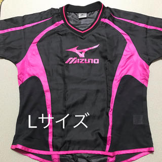 ミズノ(MIZUNO)のバレーボール練習着 シャカシャカ レデイース L 黒×ピンク(バレーボール)