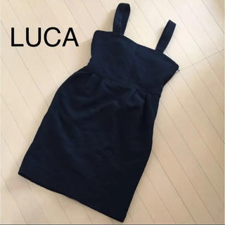 ルカ(LUCA)のLUCA ♡ ジャンパースカート 黒 ワンピース(ひざ丈ワンピース)