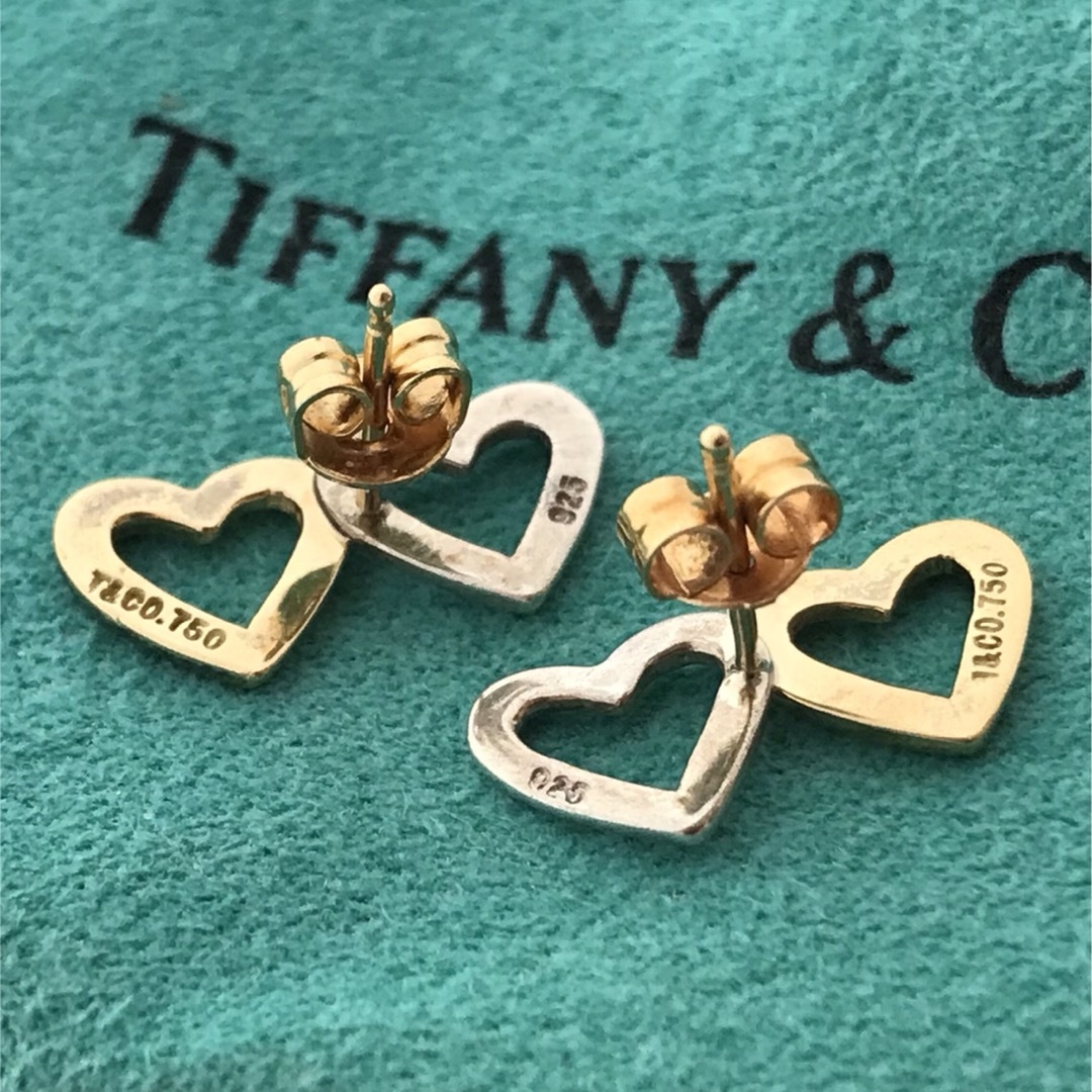 Tiffany & Co. - Tiffany ダブルオープンハートコンビピアス Tiffany & Co. - Tiffany ダブルオープンハートコンビピアス