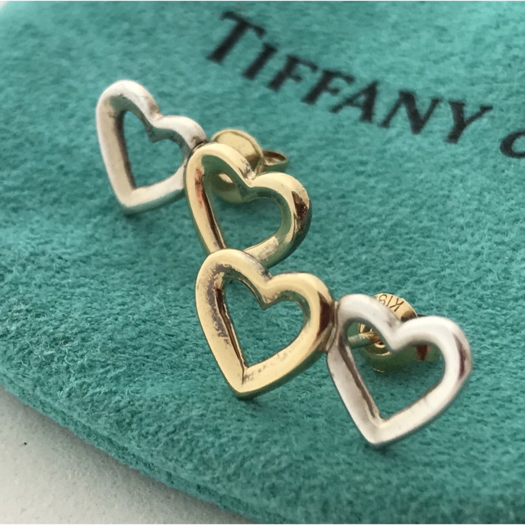 Tiffany & Co. - Tiffany ダブルオープンハートコンビピアス Tiffany & Co. - Tiffany ダブルオープンハートコンビピアス