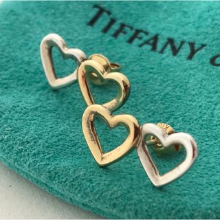 Tiffany & Co. - Tiffany ダブルオープンハートコンビピアス Tiffany & Co. - Tiffany ダブルオープンハートコンビピアス