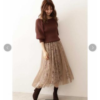 プロポーションボディドレッシング 花柄スカート ロングスカート
