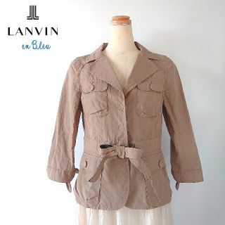 ランバンオンブルー(LANVIN en Bleu)のLANVIN en Bleu　ランバンオンブルー　リボン　ジャケット　38(テーラードジャケット)