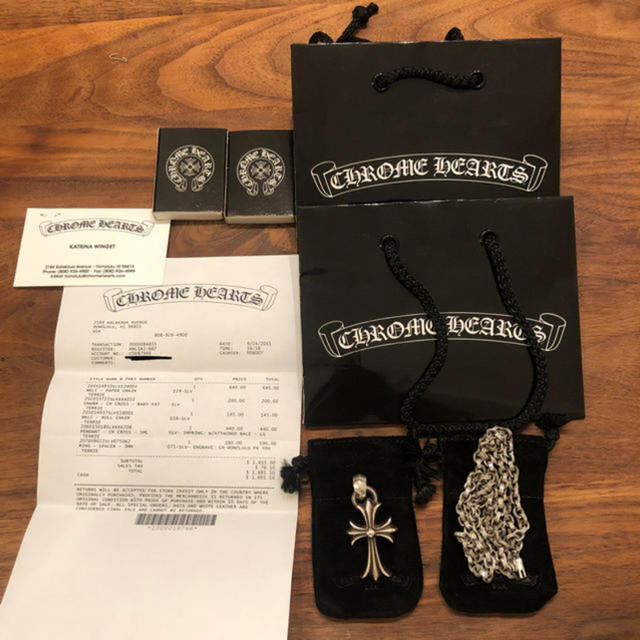 値下げ CHROME HEARTS CHスモールクロス インボイス原本無修正-