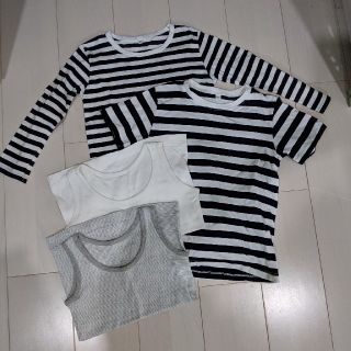 ムジルシリョウヒン(MUJI (無印良品))の専門！美品！無印４点セット120,130(Tシャツ/カットソー)