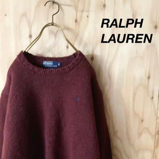 ラルフローレン(Ralph Lauren)のRALPH LAUREN ヘビーウェイト ローゲージニット バーガンディ カラー(ニット/セーター)