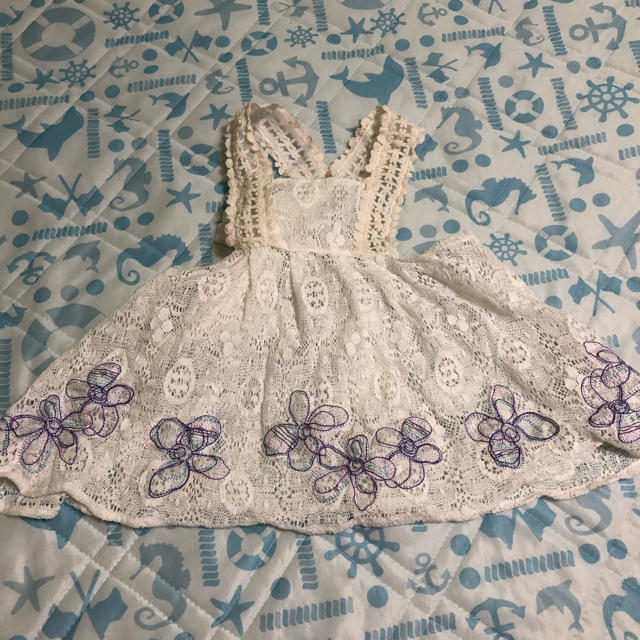 ANNA SUI mini(アナスイミニ)のアナスイミニ  レースチュニック丈 キッズ/ベビー/マタニティのキッズ服女の子用(90cm~)(ワンピース)の商品写真