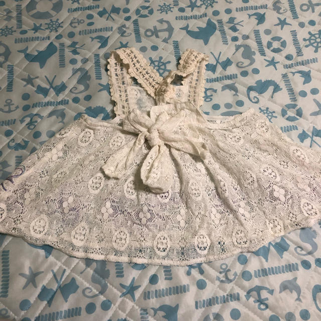 ANNA SUI mini(アナスイミニ)のアナスイミニ  レースチュニック丈 キッズ/ベビー/マタニティのキッズ服女の子用(90cm~)(ワンピース)の商品写真