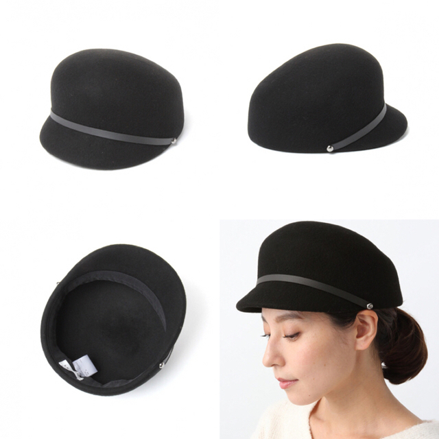 LEPSIM(レプシィム)のレプシィム フェルト キャスケット 黒 新品  レディースの帽子(キャスケット)の商品写真
