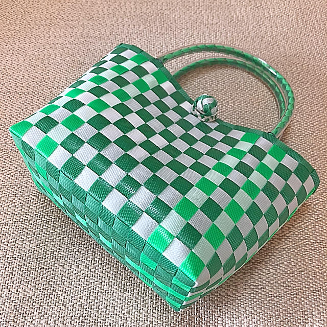 Sサイズプラカゴ 緑 オーダー品 - バッグ