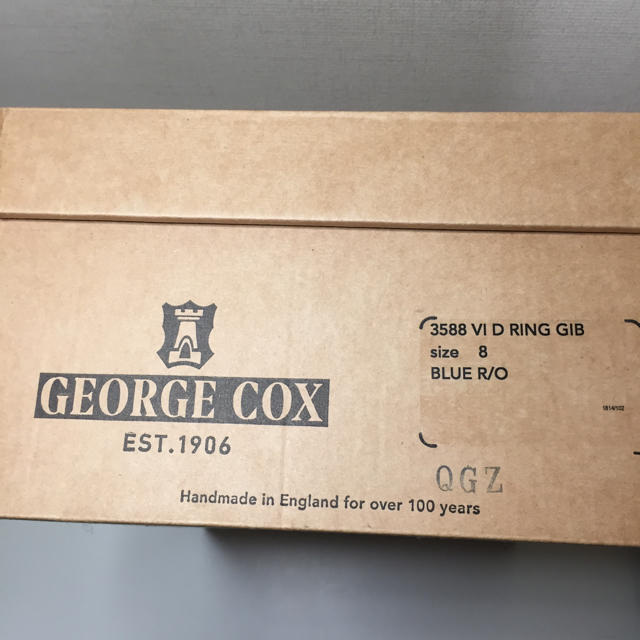 【GEORGE COX】ジョージコックス ブルーラブオフ ブラックインターレース