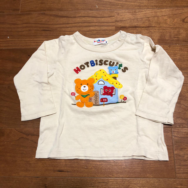 HOT BISCUITS(ホットビスケッツ)の良品 ミキハウス ホトビ ロンT 長袖Tシャツ 長袖シャツ 80 男女兼用 キッズ/ベビー/マタニティのベビー服(~85cm)(Ｔシャツ)の商品写真