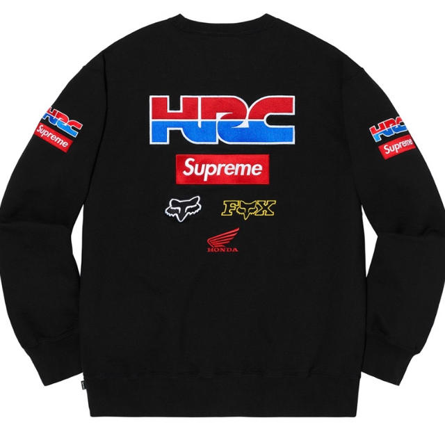 Supreme Honda Fox Crewneck L black - スウェット