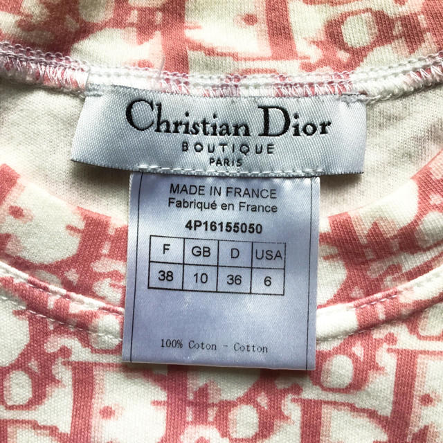 Christian Dior(クリスチャンディオール)のDior ディオール　トロッター柄　Ｔシャツ（ピンク） レディースのトップス(Tシャツ(半袖/袖なし))の商品写真