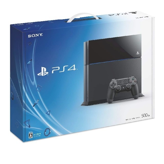 PlayStation4(プレイステーション4)のPlayStation 4 ジェット・ブラック 500GB CUH-1000A エンタメ/ホビーのゲームソフト/ゲーム機本体(家庭用ゲーム機本体)の商品写真