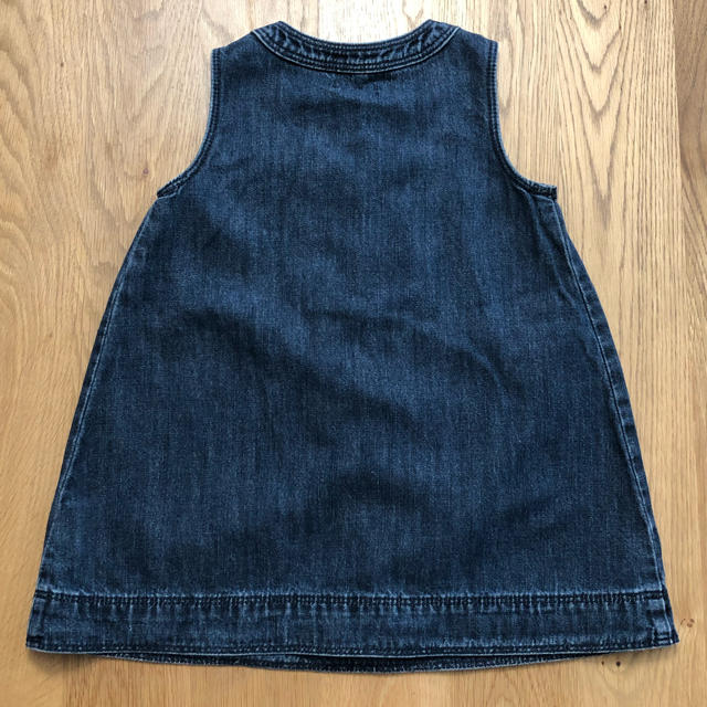 babyGAP(ベビーギャップ)のデニムワンピース ジャンパースカート キッズ/ベビー/マタニティのキッズ服女の子用(90cm~)(ワンピース)の商品写真