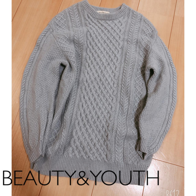 BEAUTY&YOUTH UNITED ARROWS(ビューティアンドユースユナイテッドアローズ)のBEAUTY&YOUTH  ケーブルクルーネックニットプルオーバー レディースのトップス(ニット/セーター)の商品写真