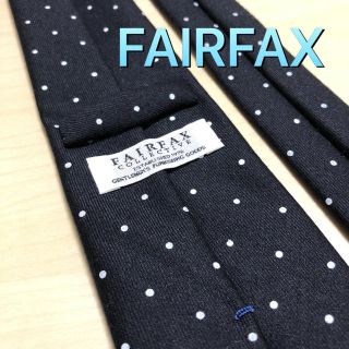 フェアファクス(FAIR FAX)のキタノーシン様専用【極美品】FAIRFAX ブラック×ドット ウール ネクタイ(ネクタイ)