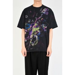 ラッドミュージシャン(LAD MUSICIAN)の【lad musician】19aw 花柄T Black×Green 42(Tシャツ/カットソー(半袖/袖なし))