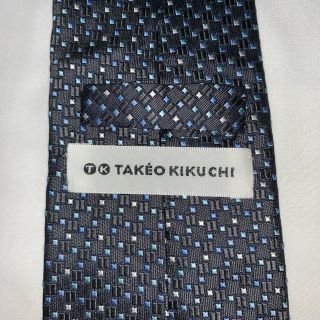 タケオキクチ(TAKEO KIKUCHI)のTAKEO KIKUCHI  タケオ キクチ 紺色　人気ブランド　高級シルク(ネクタイ)