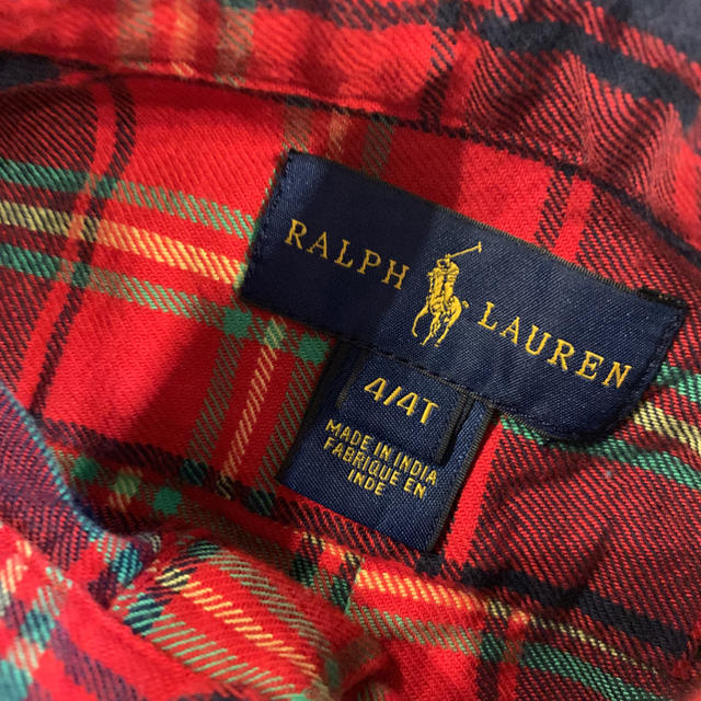 Ralph Lauren(ラルフローレン)のラルフローレン チェックシャツ 4T 120cmくらい キッズ/ベビー/マタニティのキッズ服男の子用(90cm~)(ブラウス)の商品写真